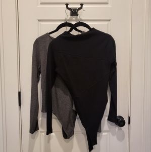 Pair of ribbed bodysuits